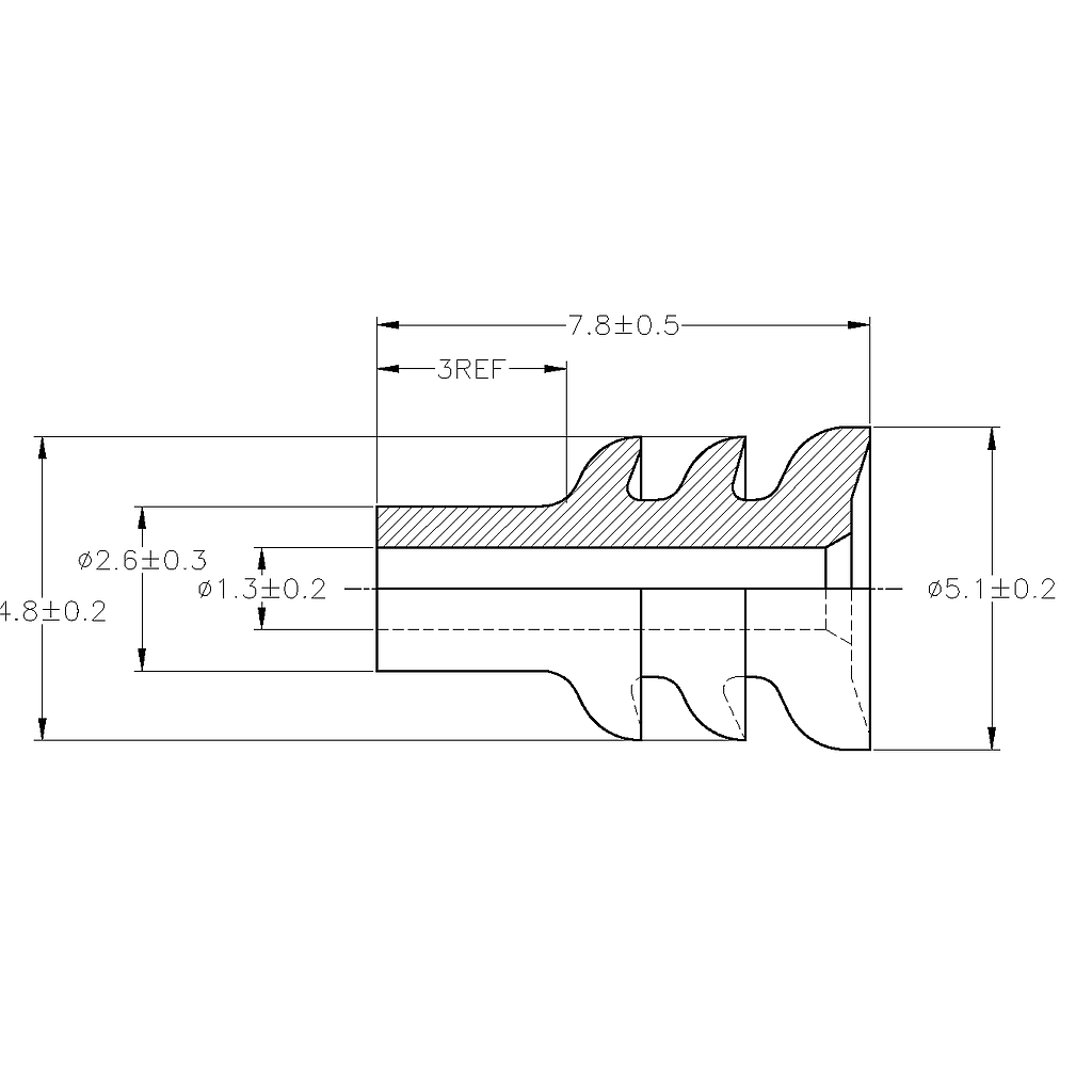 PIN Econoseal M15 - Cable cross-section: 0.5-1.5mm² - Material: CuZn-Sn 