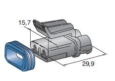 SEAL 2.8 & 6.3 SEAL 2.8 FEMALE holder black 2-pol.