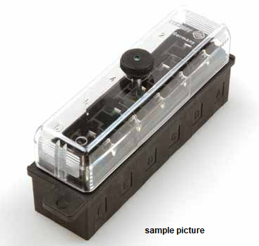 UniVal/normOTO fuseholder with transparent Cover with schrew, 6-pole