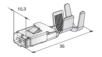 MAXI WP F800 with clip; Cable cross section: 4-6; Material: CuZn-Sn coil 