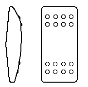 Carling Switch Contura 24V - (ON)-OFF-(ON) - Rocker Contura II black