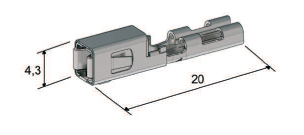 MINI 280 MINI 280 DOUBLE; Cable cross section: 2.2-3; Material: CuFe-Sn 