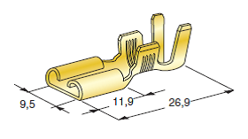 FASTON F950; Cable cross-section: 3-6; Material: CuZn 