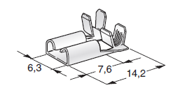 FASTON F630 FLAG; Cable cross section: 0.5-1.5; Material: CuZn-Sn 