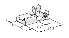 FASTON F800 FLAG; Cable cross section: 1-2.5; Material: CuZn-Sn 