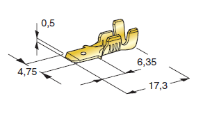 FASTON M480; Cable cross section: 0.3-1; Material: CuZn 
