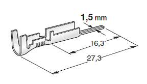 For SEAL CONNECTORS Metripack M150; Cable cross section: 0.5-1; Material: CuZn-Sn 