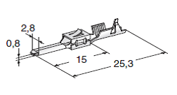 For SEAL CONNECTORS M280; Cable cross section: 0.5-1; Material: CuFe-Sn 