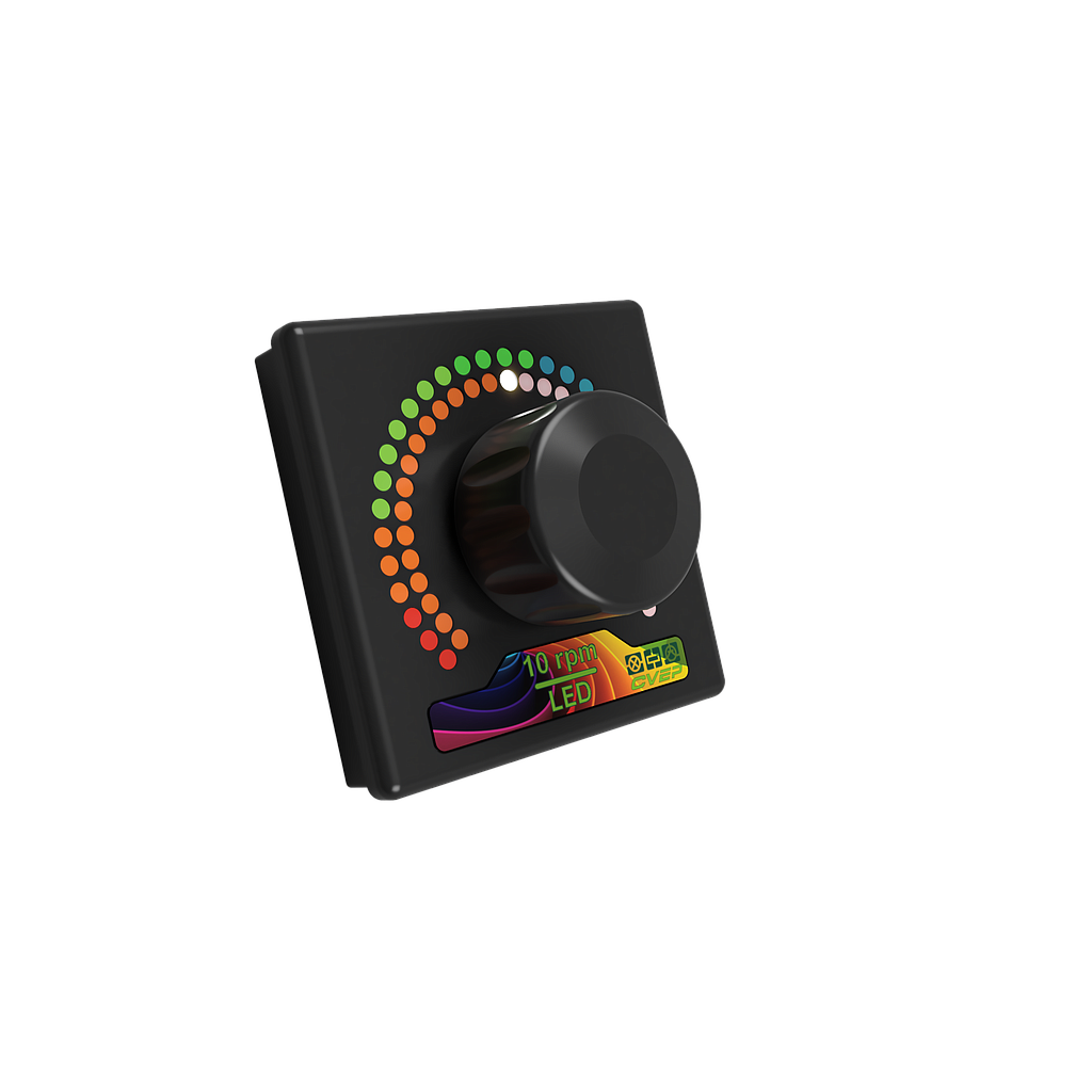 Rotary/push-button control with 2 x RGB LED ring segment
