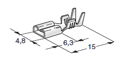 PITCH 5 Passo 5 F480; Cable cross section: 0.5-1.5; Material: CuZn-Sn coil 