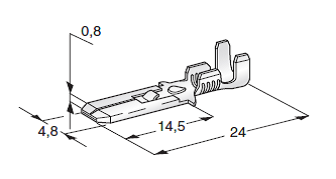 PITCH 5 Pitch 5 M480 with notch; Cable cross section: 0.5-1.5; Material: CuZn-Sn 
