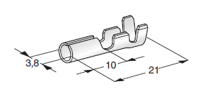 PIN TERMINAL L21 F4 - Cable cross-section: 0.5-2.5mm² - Material: CuZn 