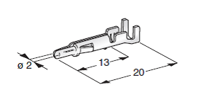 PIN MATE-N-LOK M2 - Cable cross-section: 0.5-2.5mm² - Material: CuZn-Sn - Reel: 5000 pieces