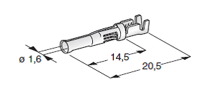 PIN Econoseal F15 - Cable cross-section: 0.5-1.5mm² - Material: CuZn-Sn 