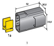 3-pin Power connector housing incl. SL - male housing color: black 