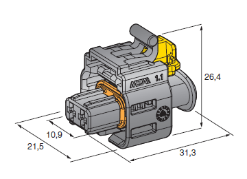 HP6 2,3 & 4-WAY FEMALE holder black