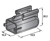 C280 2-WAY accessory cap for plug 4510801/830 black 