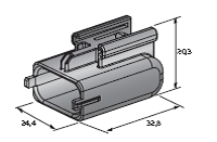 C280 3 & 4-WAY accessory cap for connector 4510810/811 black 