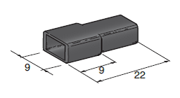 Connector housing FEMALE 6.3 cover yellow 
