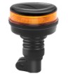 Rotating beacon LED 10-30V - 36W, flexible pipe socket attachment, black plastic cover