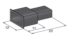 Connector housing MALE 6.3 cover black 