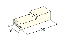 Connector housing FEMALE 6.3 cover white (3) 