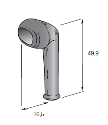 Rubber grommets for seals, JPT smooth rubber grommet 2-pin. angled black 