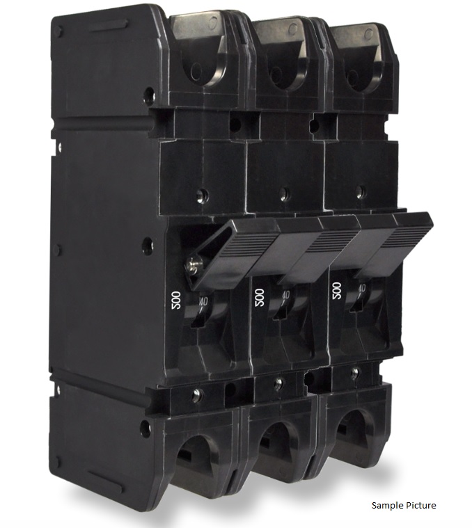 Carling Circuit Breaker Series F - 3-pole 125VDC 700A - actuator white - imprint black ON-OFF - Delay Ultra Short - UL489A