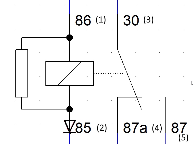 Micro Relay 12V - 20A - Resistor - sealed - Diode 85