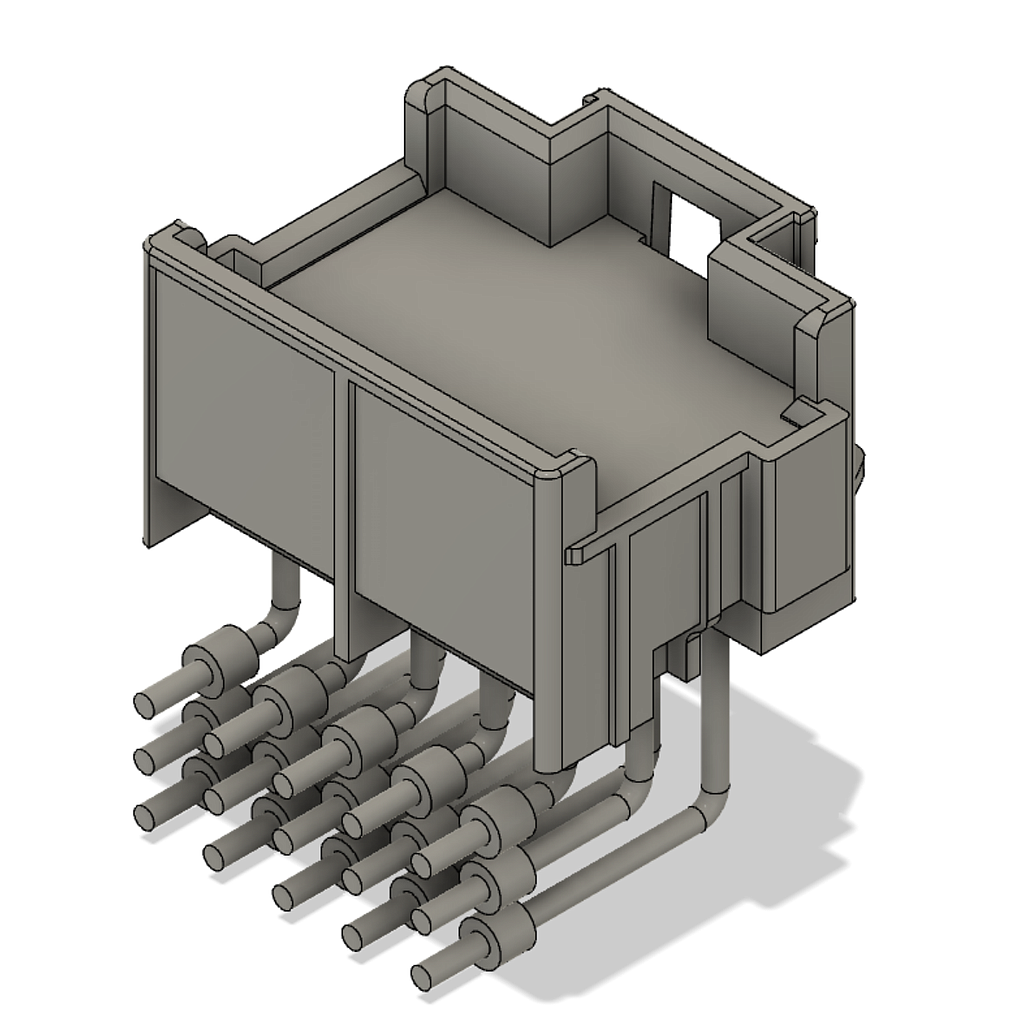 400419AGY Plug connector JPT 15-pin grey- 90° - Pressfit Technology