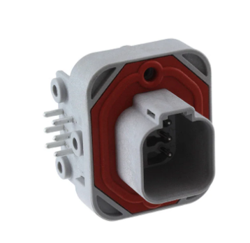 Connector housing - DT series - Connection: 90° angled - 6-pin - PCB - sealed - grey