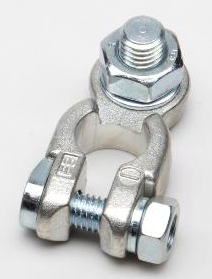 Battery clamp (-) - ring cable lug screw connection M10 - 20mm 