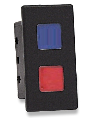 Carling Illuminated Indicator Contura 12V - LED/lens 1 amber - LED/lens 2 red - Icon 2x engine (TT)