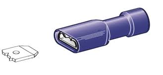 Terminal female 6,3mm - cable diameter: 1mm²-2,5mm² - Color: blue - Material: CuZn-Sn PVC