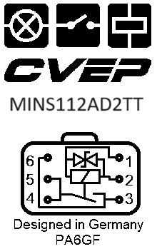 Minirelay 12V - make contact - 25A - Diode - IP68 - Deutsch-Connector DTF 13-6P