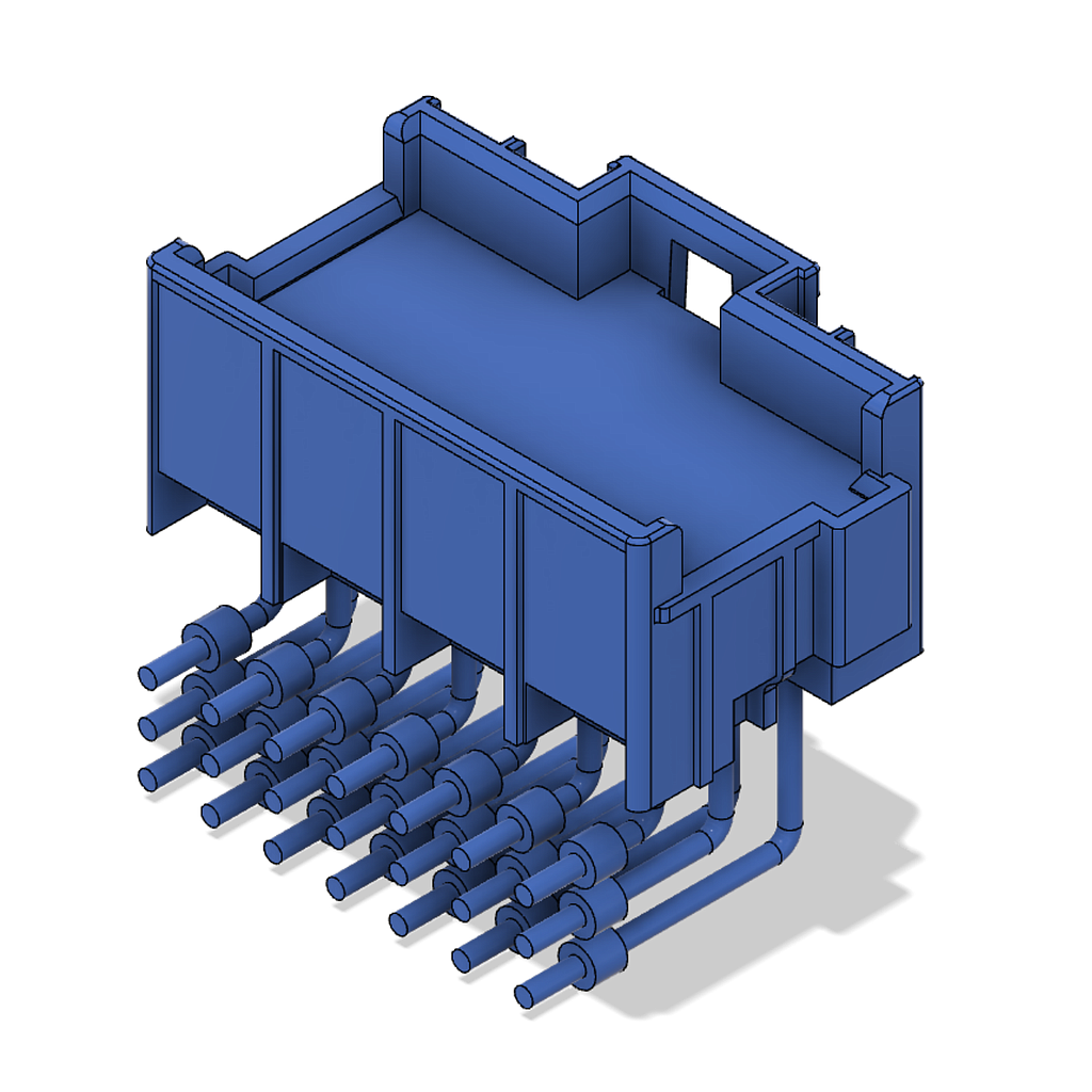 400619ABU Plug connector JPT 21-pin blue - 90° - Pressfit Technology