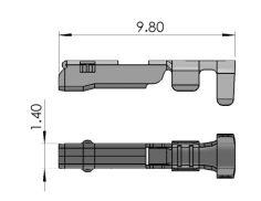 EDAC Terminal, IP67, Series 565, female, crimp connection, 20 AWG, tinned terminals