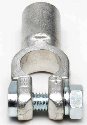 Battery clamp (+) - crimp barrel M8 - D: 10.0mm 