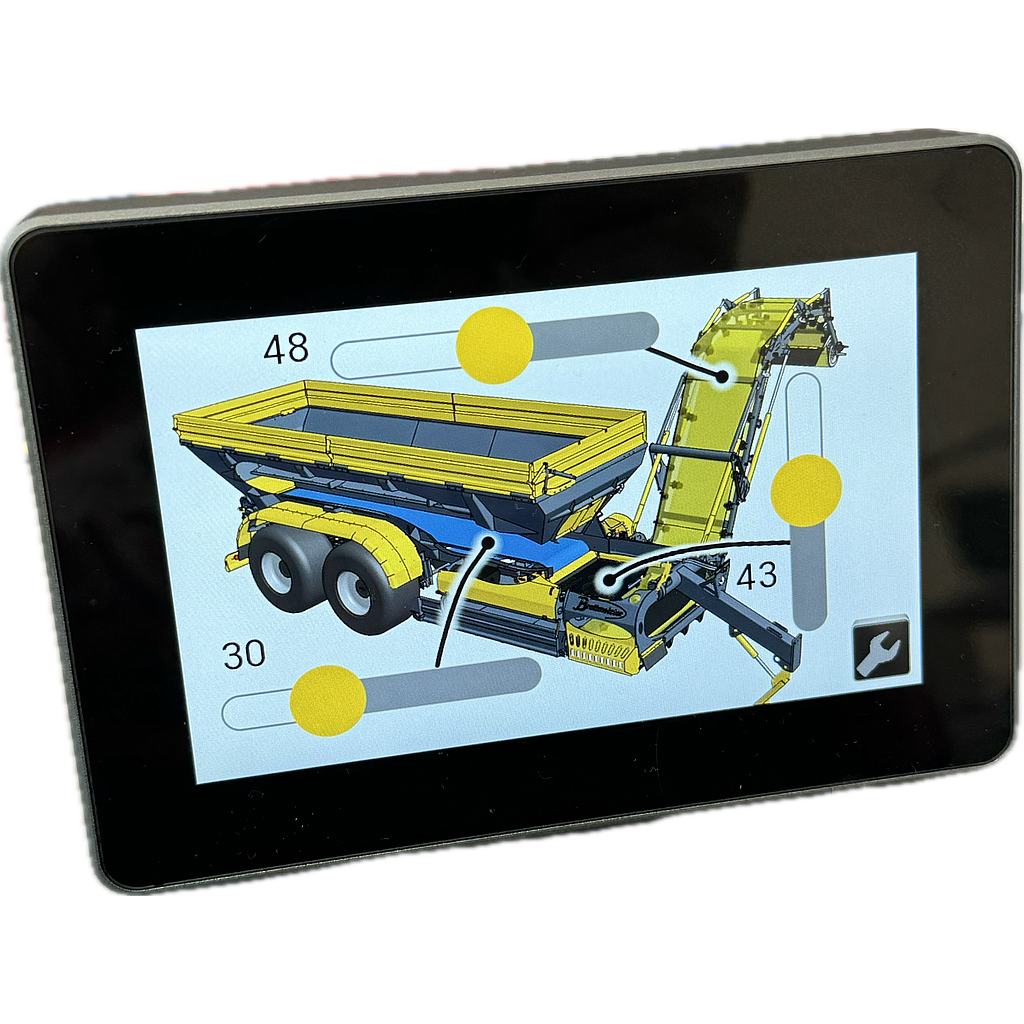 5-inch touch display CANDi5 with 34-pin I/O card and optical bonding