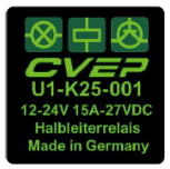 SSD Relay 12-24V - 15A-24VDC - Housing: 30x30x30mm