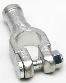 Battery clamp (-) - crimp barrel M6 - 35mm² 