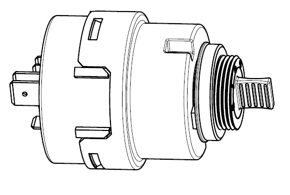 Ignition Switch 0-I-II - without locking cylinder - for locking system DLP