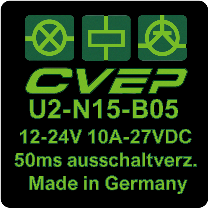 Timer Relay 12/24V 10A - switsch-on-delay 5ms - switch-off delay 50ms