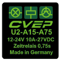 Timer relay 9-30V - 20A (14VDC) - switch-on delay 0.75s - Housing: 30x30x30