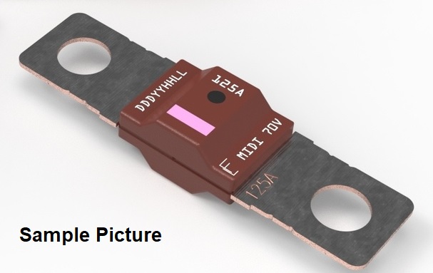 Littelfuse Midi High Performance Fuse 70V 50A Red - pitch 36mm