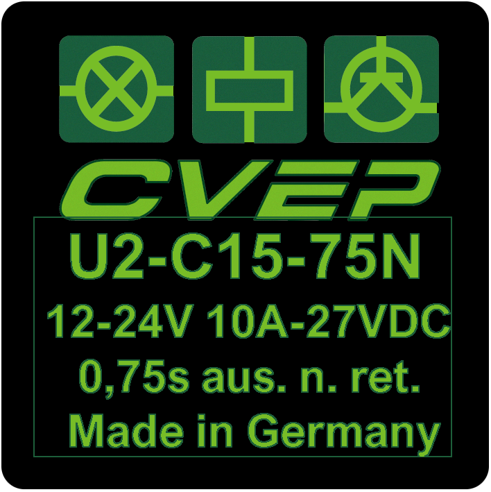 Time Relay - switch-off delay - 12/24V - 0,75 sec - 20A/14VDC - 10A/27VDC - not retriggerable - housing: 30x30x30mm