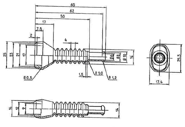 Grommet JPT 3-4pole bellows