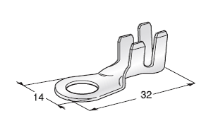 GND Fly - Hole M6 - Cable cross section 1-2.5mm² - Material: CuZn-Sn 