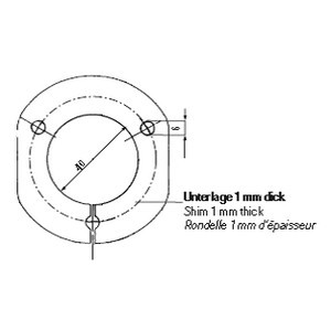 Metal base for plastic socket outlet 7/13-pin