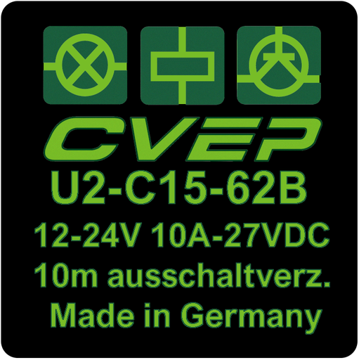 [U2-C15-62B] Timer 12/24V 15/20A - 10min. off delay - retriggerable - with metal bracket ZUB000084